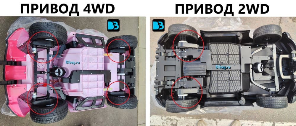 привод детского электромобиля 2WD/4WD